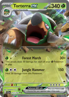 Torterra ex 012/162 Double Rare card from Temporal Forces