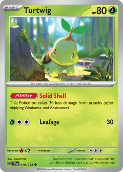 Turtwig 010/162 Common card from Temporal Forces