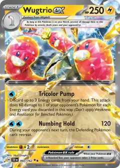 Wugtrio ex 060/162 Double Rare card from Temporal Forces