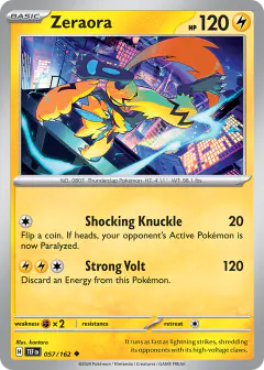 Zeraora 057/162 Uncommon card from Temporal Forces