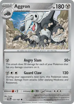 Aggron 122/167 Uncommon card from Twilight Masquerade
