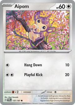 Aipom 137/167 Common card from Twilight Masquerade