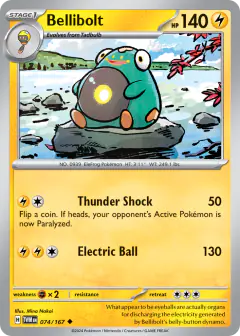 Bellibolt 074/167 Uncommon card from Twilight Masquerade