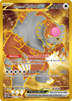 Bloodmoon Ursaluna ex 222/167 Hyper Rare card from Twilight Masquerade