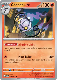 Chandelure 038/167 Rare card from Twilight Masquerade