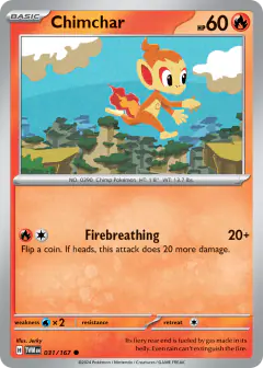 Chimchar 031/167 Common card from Twilight Masquerade