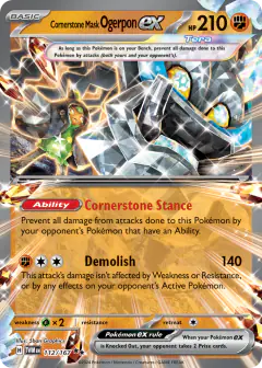 Cornerstone Mask Ogerpon ex 112/167 Double Rare card from Twilight Masquerade