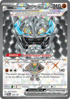Cornerstone Mask Ogerpon ex 199/167 Ultra Rare card from Twilight Masquerade
