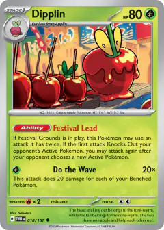 Dipplin 018/167 Uncommon card from Twilight Masquerade
