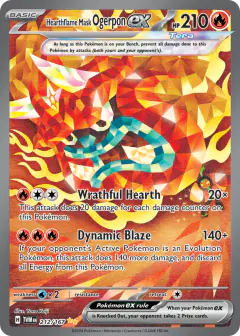 Hearthflame Mask Ogerpon ex 212/167 Special Illustration Rare card from Twilight Masquerade