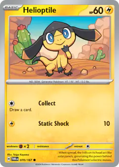 Helioptile 070/167 Common card from Twilight Masquerade
