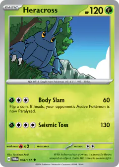 Heracross 008/167 Uncommon card from Twilight Masquerade