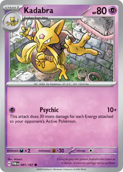 Kadabra 081/167 Common card from Twilight Masquerade