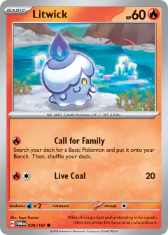 Litwick 036/167 Common card from Twilight Masquerade