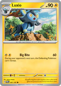 Luxio 067/167 Common card from Twilight Masquerade