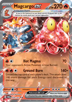 Magcargo ex 029/167 Double Rare card from Twilight Masquerade