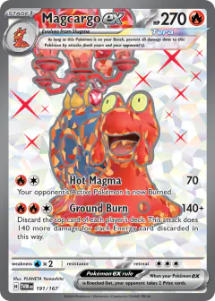 Magcargo ex 191/167 Ultra Rare card from Twilight Masquerade