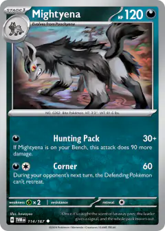 Mightyena 114/167 Uncommon card from Twilight Masquerade