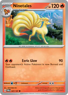 Ninetales 027/167 Common card from Twilight Masquerade