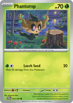 Phantump 012/167 Common card from Twilight Masquerade