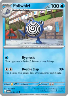 Poliwhirl 042/167 Common card from Twilight Masquerade