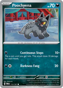 Poochyena 113/167 Common card from Twilight Masquerade