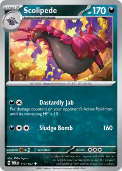Scolipede 117/167 Uncommon card from Twilight Masquerade