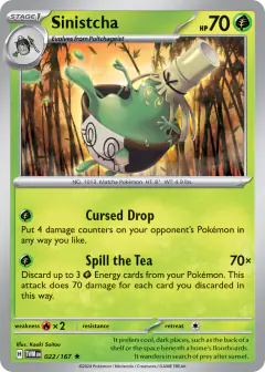 Sinistcha 022/167 Rare card from Twilight Masquerade