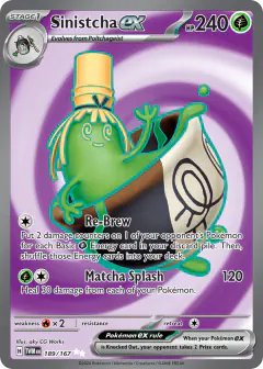 Sinistcha ex 189/167 Ultra Rare card from Twilight Masquerade