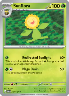 Sunflora 007/167 Uncommon card from Twilight Masquerade