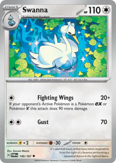 Swanna 140/167 Uncommon card from Twilight Masquerade