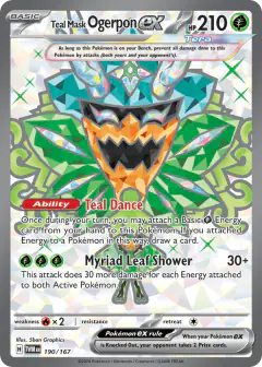 Teal Mask Ogerpon ex 190/167 Ultra Rare card from Twilight Masquerade