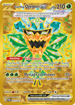 Teal Mask Ogerpon ex 221/167 Hyper Rare card from Twilight Masquerade