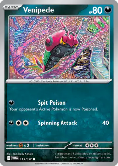 Venipede 115/167 Common card from Twilight Masquerade