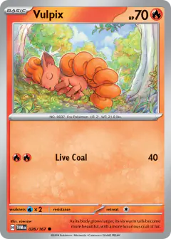 Vulpix 026/167 Common card from Twilight Masquerade