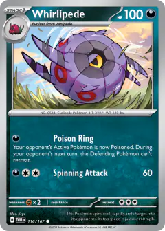 Whirlipede 116/167 Common card from Twilight Masquerade