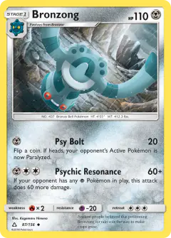 Bronzong 87/156 Uncommon card from Ultra Prism