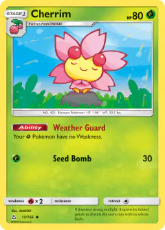 Cherrim 11/156 Uncommon card from Ultra Prism