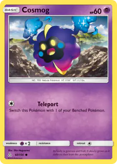 Cosmog 60/156 Common card from Ultra Prism