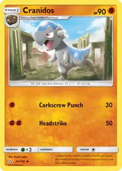Cranidos 64/156 Uncommon card from Ultra Prism