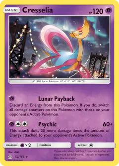 Cresselia 59/156 Rare Holo card from Ultra Prism