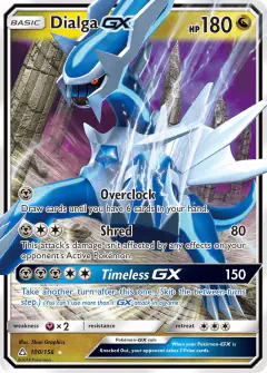 Dialga-GX 100/156 Rare Holo GX card from Ultra Prism
