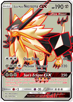 Dusk Mane Necrozma-GX 145/156 Rare Ultra card from Ultra Prism