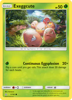 Exeggcute 1/156 Common card from Ultra Prism