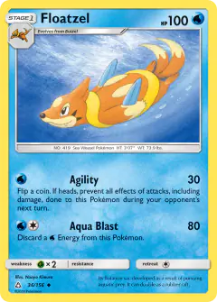 Floatzel 36/156 Uncommon card from Ultra Prism