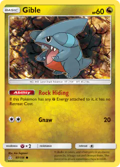 Gible 97/156 Common card from Ultra Prism