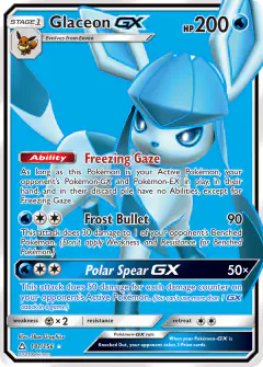 Glaceon-GX 141/156 Rare Ultra card from Ultra Prism