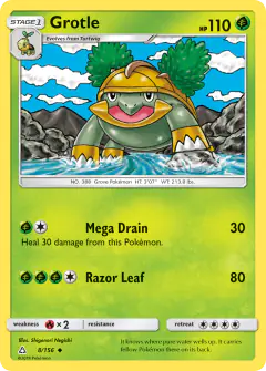 Grotle 8/156 Uncommon card from Ultra Prism