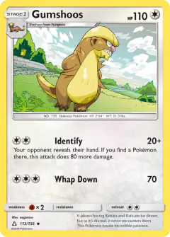 Gumshoos 113/156 Uncommon card from Ultra Prism