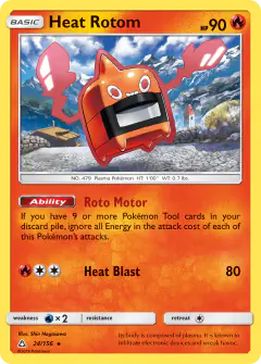 Heat Rotom 24/156 Rare card from Ultra Prism